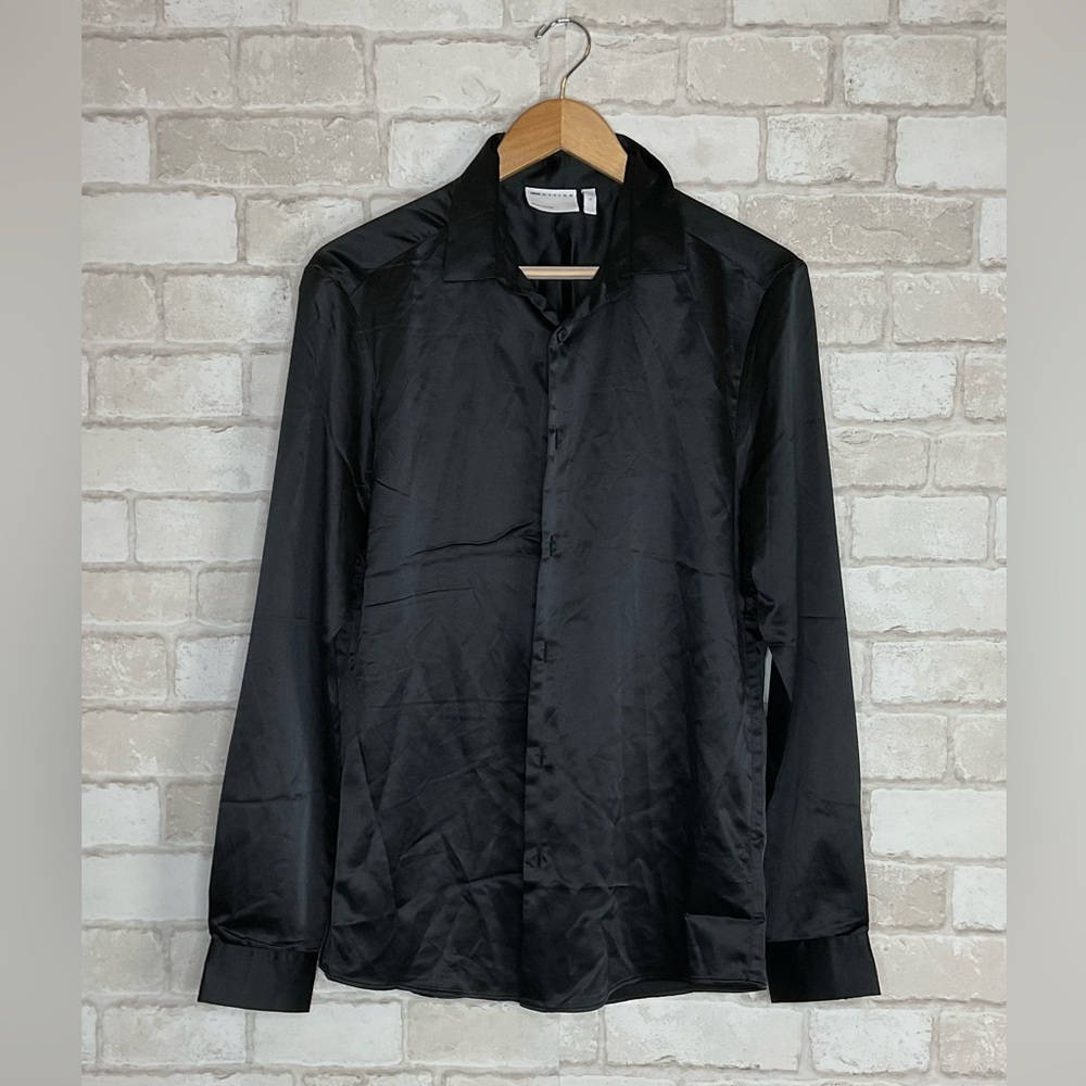 ASOS Design Men’s Black Button Up Shirt Size L